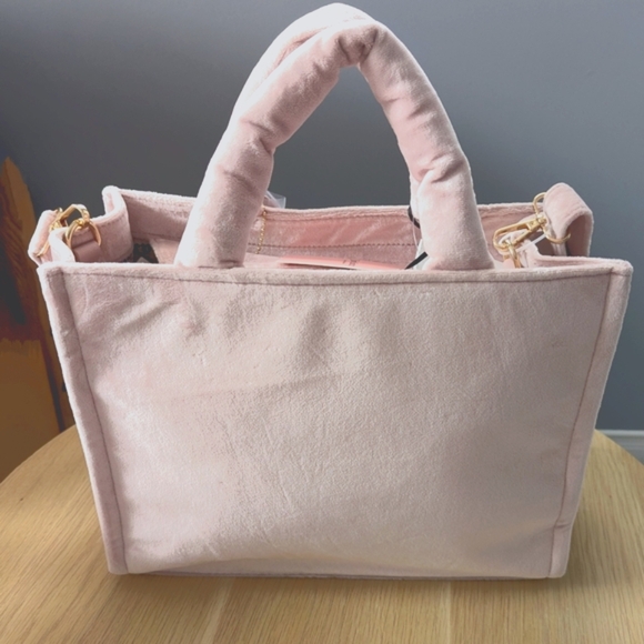 Juicy Couture Dusty Blush Pink Velour LARGE Big Spender Tote Bag/Purse - Picture 5 of 16